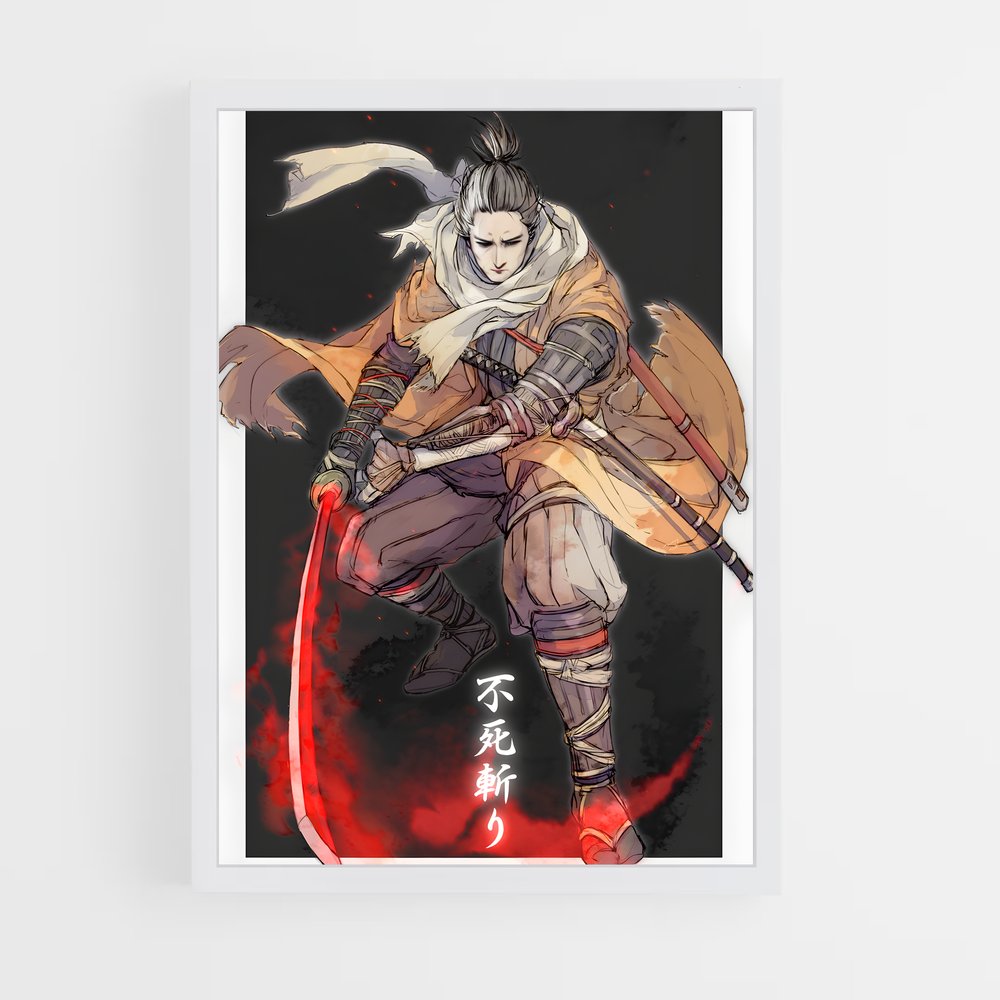 Poster Flame of the Wolf – affiche Sekiro (vue 3)